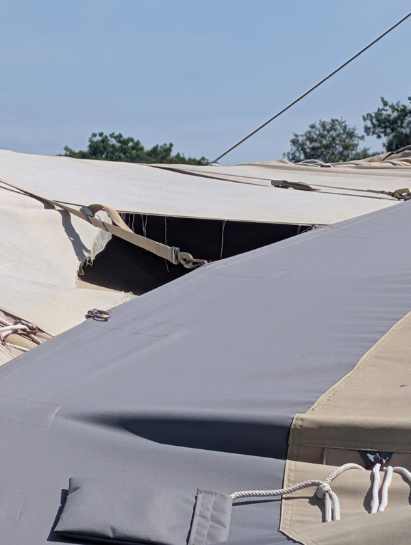 Tipi marquee roof