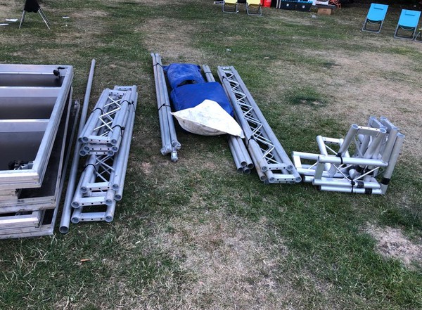 Stage With Anti Slip Panels