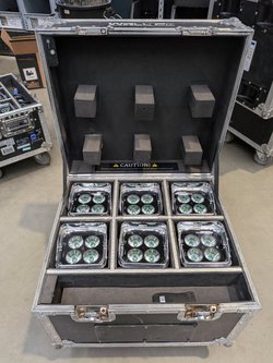 Chauvet Professional WELL Fit – Case of 6 Wireless Battery Uplighters (Ex-Hire, RGBA, IP65)