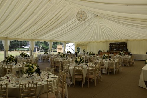 9m pleated ivory roof linings