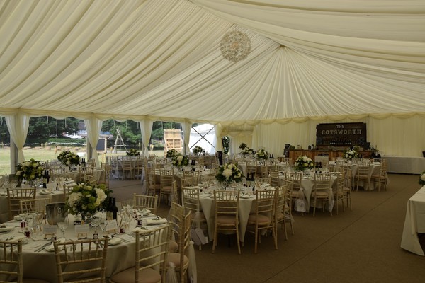 9m pleated ivory roof linings