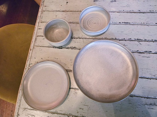 Stoneware bowls, plates