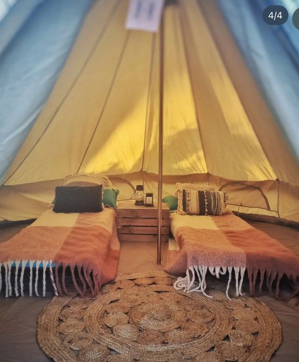 Campsite bell tents