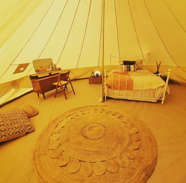 Glamping bell tents