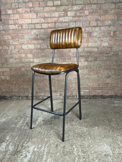 Tan Leather Bar Stools