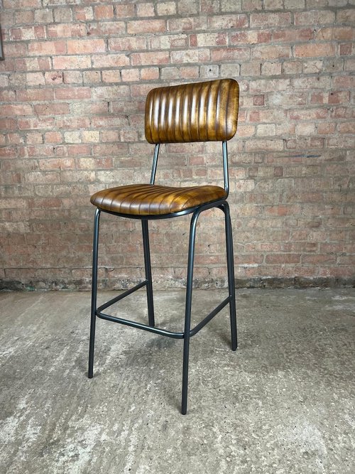 Tan Leather Bar Stools