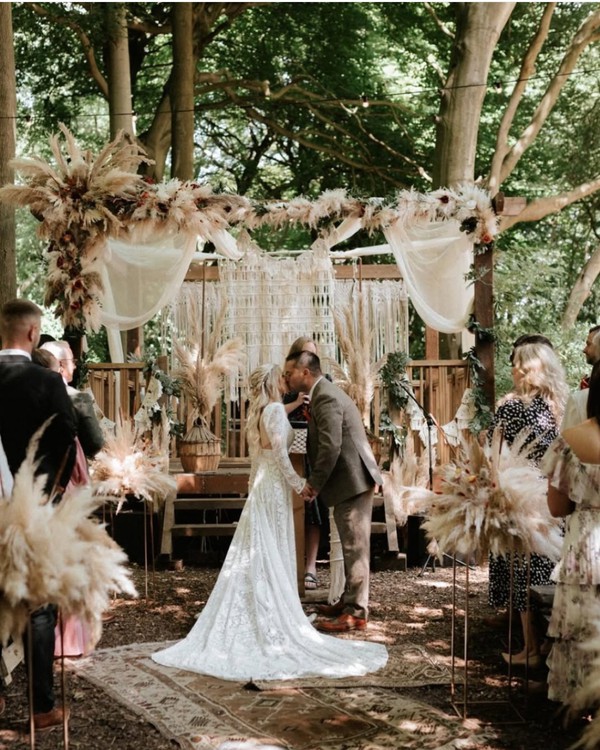 Mandap for woodland wedding
