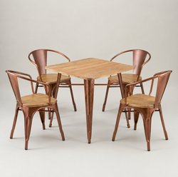 Vintage Copper Table And Chairs