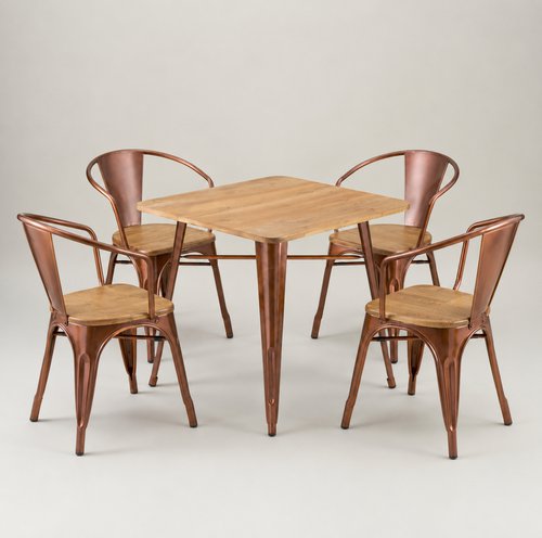 Vintage Copper Table And Chairs