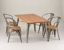Gunmetal Grey Table & Chair Set
