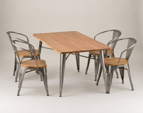 Gunmetal Grey Table & Chair Set