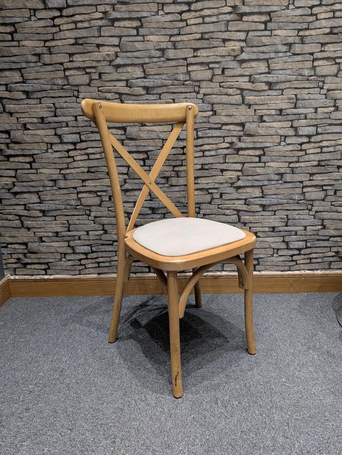 Cross back banqueting chairs