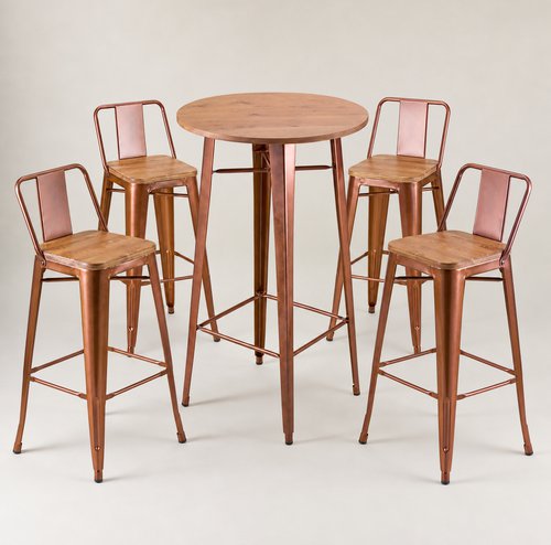 Round Bar Table & Bar Stool Set