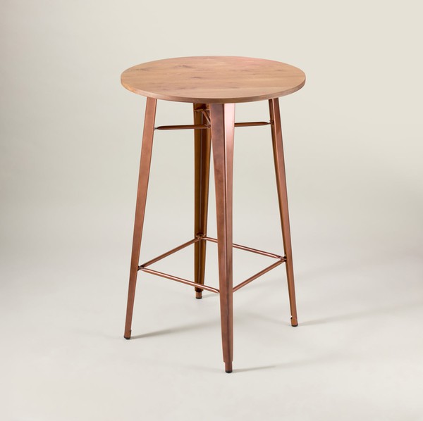 Vintage Copper Round Bar Tables Vintage Copper Round Bar Tables