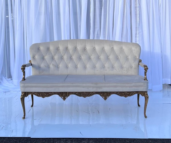 Ornate Ivory Velvet Sofa Ornate Ivory Velvet Sofa