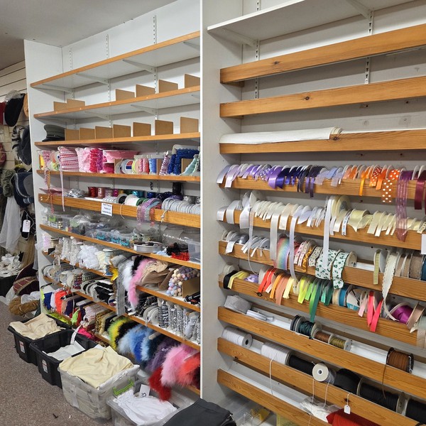 Fabric Threads and Trimmings Display Fabric Threads and Trimmings Display