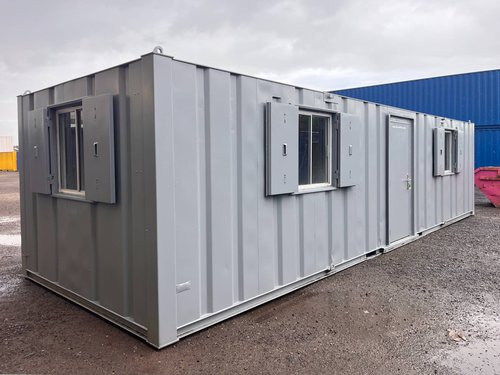 Anti vandal 32ft x 10ft Open Plan Canteen Office Cabin