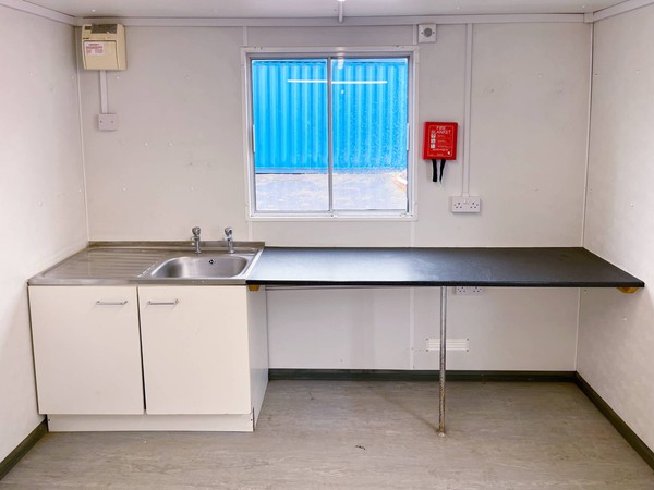 Anti vandal cabin with small kitchen
