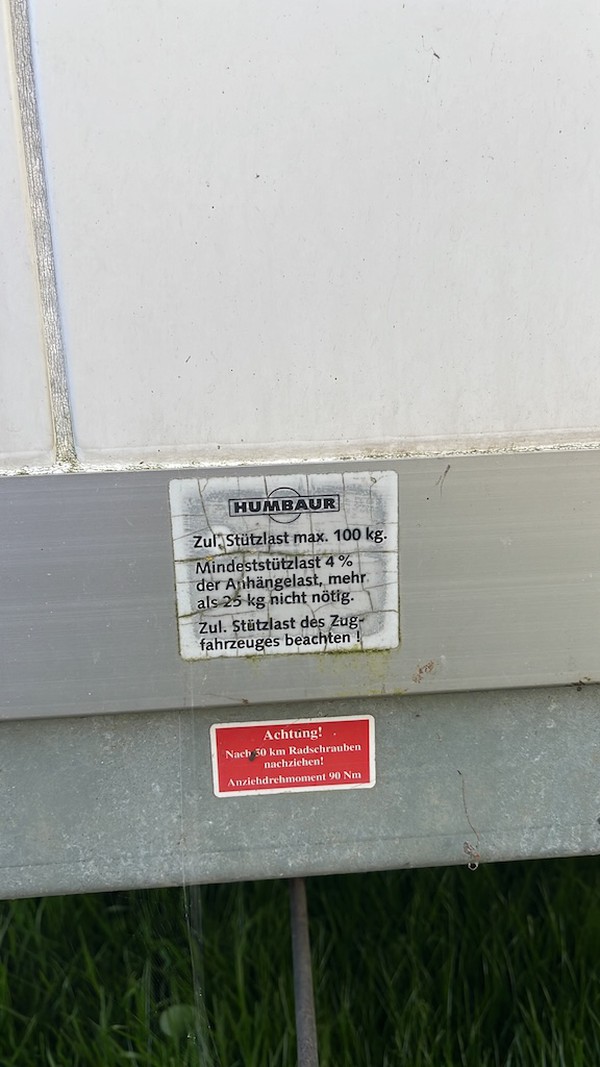 Humbaur Fridge Trailer 3.1m x 1.85m 2500kg Humbaur Fridge Trailer 3.1m x 1.85m 2500kg
