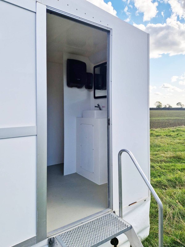 White toilet trailer for sale