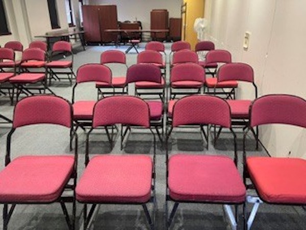 Folding Linkable Sandler Upholstered Chairs