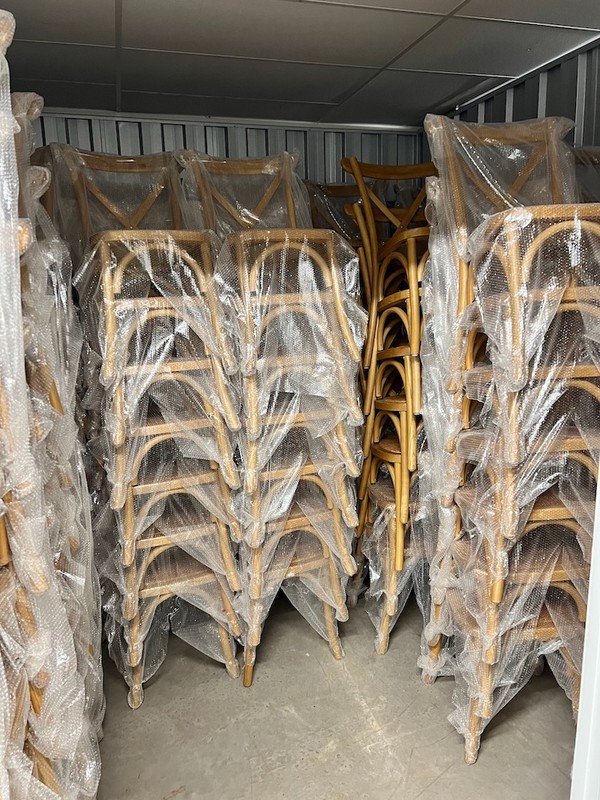 Light Oak Cross Back Chairs