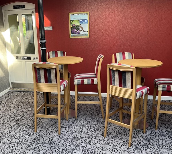 Poser Tables and Bar Chairs for sale Poser Tables and Bar Chairs for sale