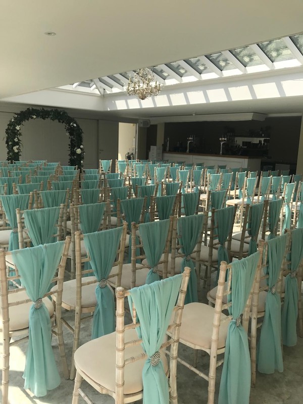 Green Sash Dressed Chairs