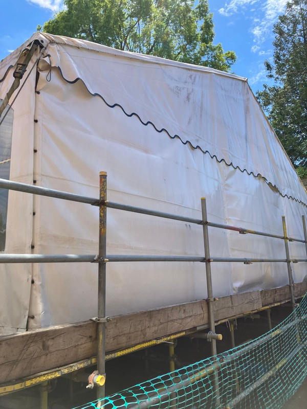 Second hand framed marquee 9m x 15m