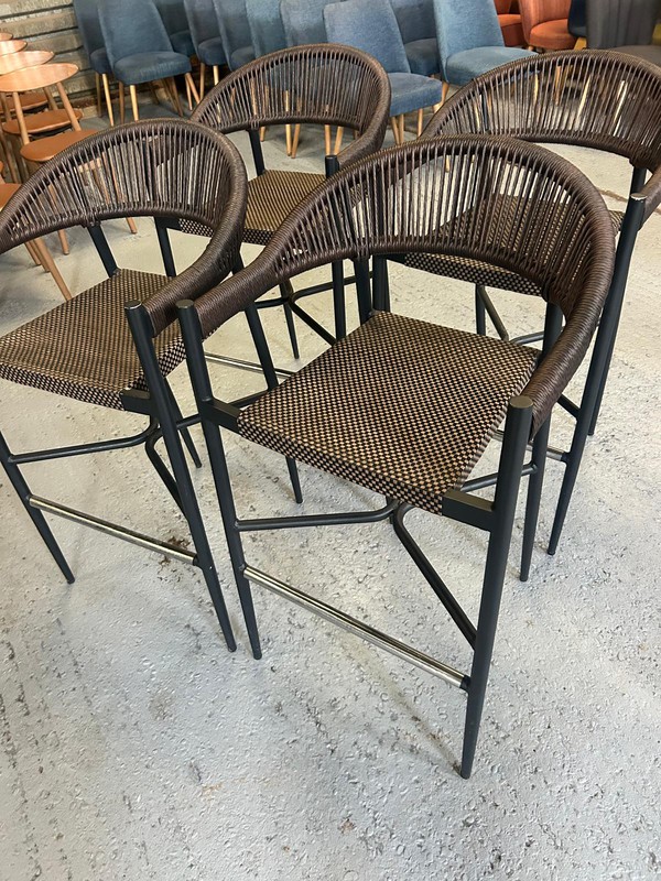 Wicker high bar stools Wicker high bar stools