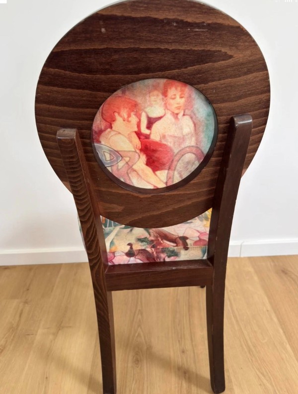 Padded Dining Chairs With Print