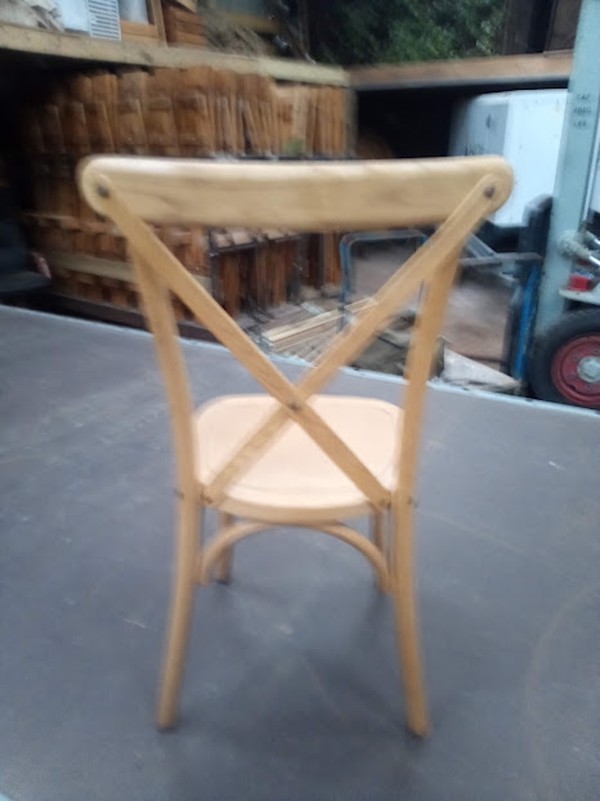 Natural Cross back chairs