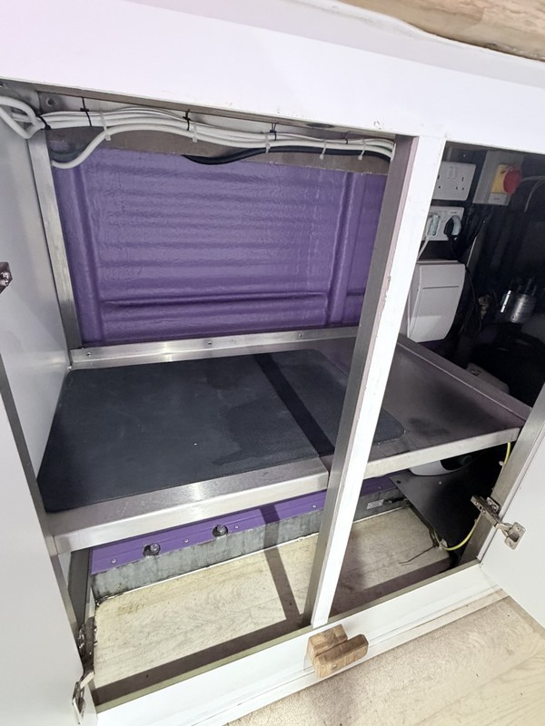 Coffee trailer with under counter storage