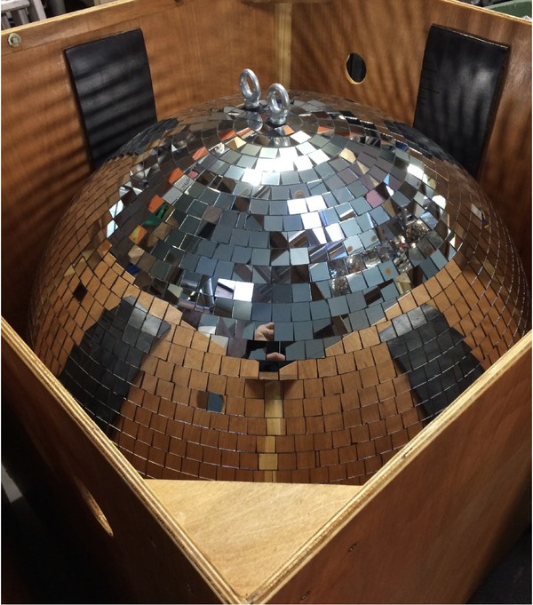 1m Mirror Ball in case