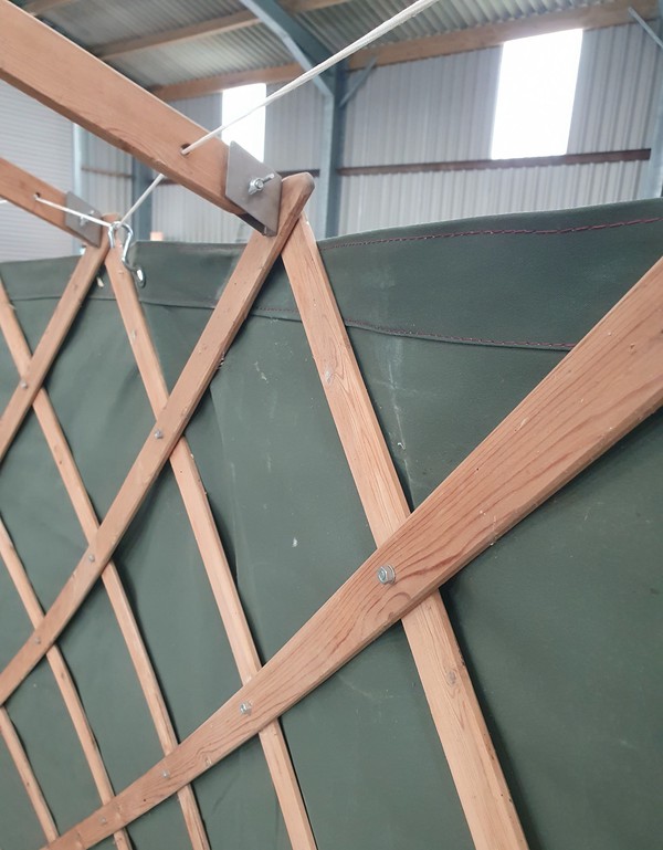 Folding yurt frame