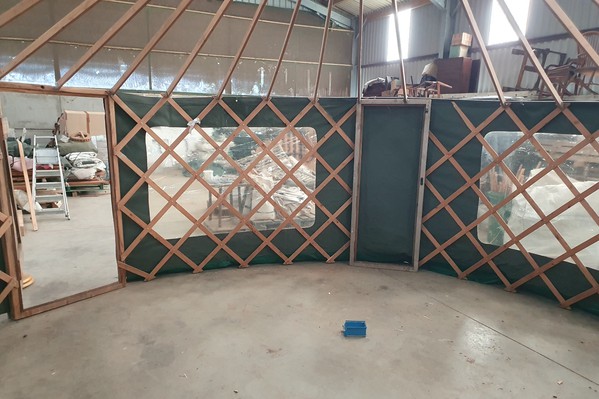 Yurt frame with door frames