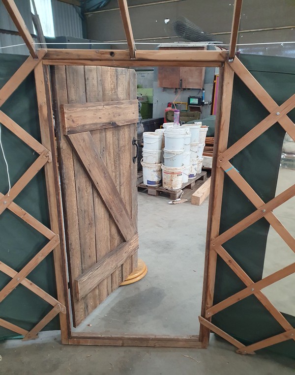 Yurt wooden door