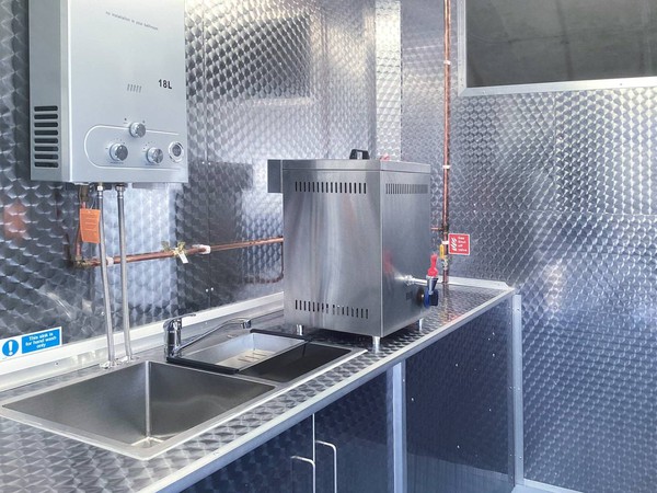 Catering van with double sink Catering van with double sink