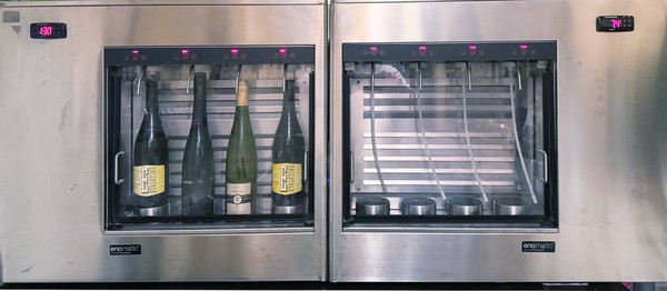 2x Enomatic 4 bottle wine dispensing machine.  I used them in my restaurant which I have recently sold. They are clearly a fantastic piece of equipment and incredibly easy to use, with their temperature controls, simple bottle installation and fantastic w