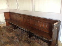oak church pew - bench seat- solid oak