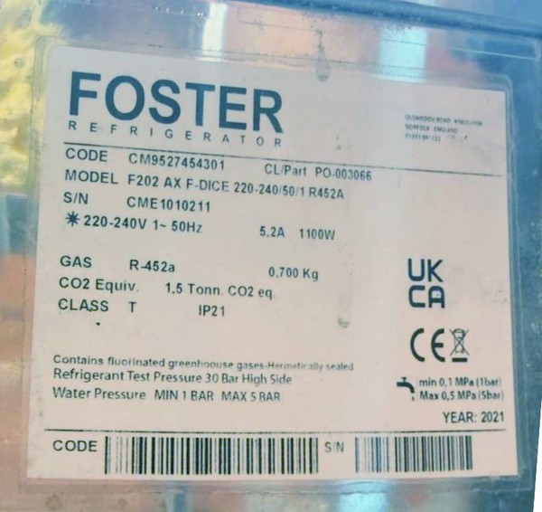 Ice maker by Fosters (Model F202)