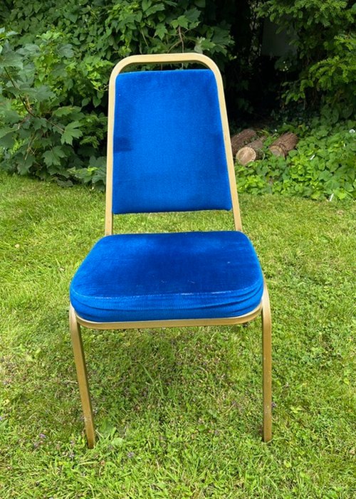 30x Blue Padded Stacking Banqueting Chair