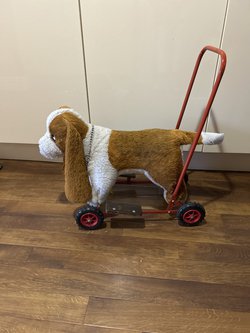 Vintage Dog on Wheels