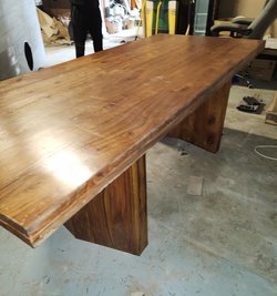 Large Solid Wood Dining Table