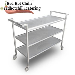 1.35m Stainless Steel Service Trolley