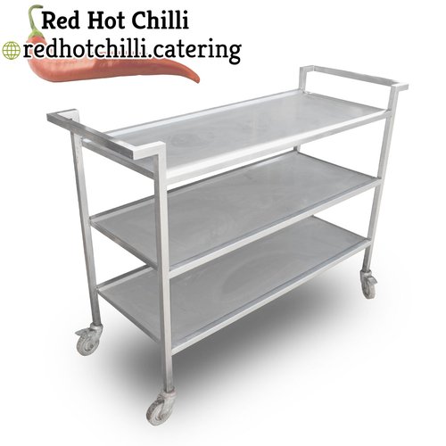 1.35m Stainless Steel Service Trolley
