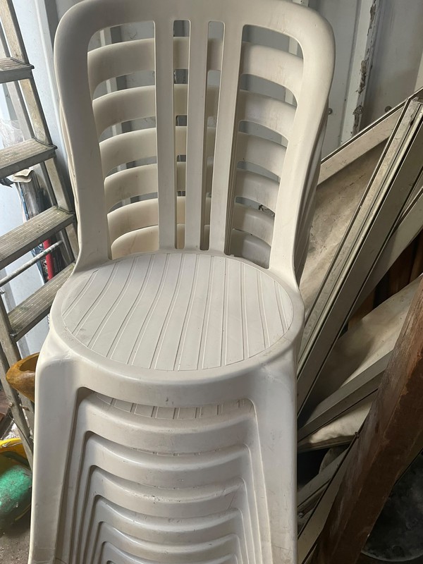 Plastic stacking bistro chairs Plastic stacking bistro chairs