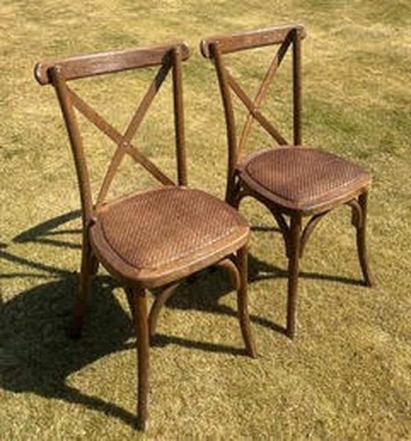 Dark Oak Cross Back Chair