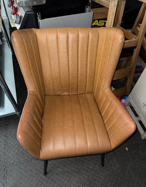 2x Burnt Orange Tub Chairs For Sale