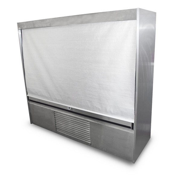 Shop display fridge with night screen Shop display fridge with night screen
